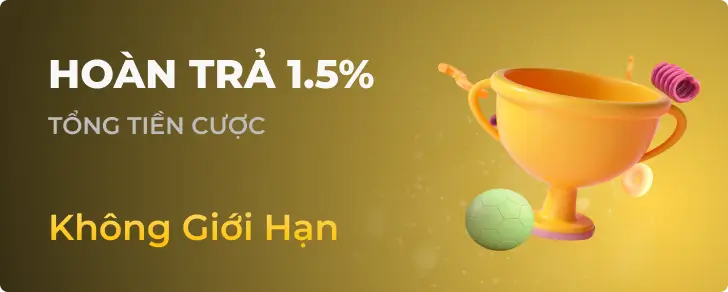 Hoàn Trả 1.5% Không Giới Hạn tại Bong88